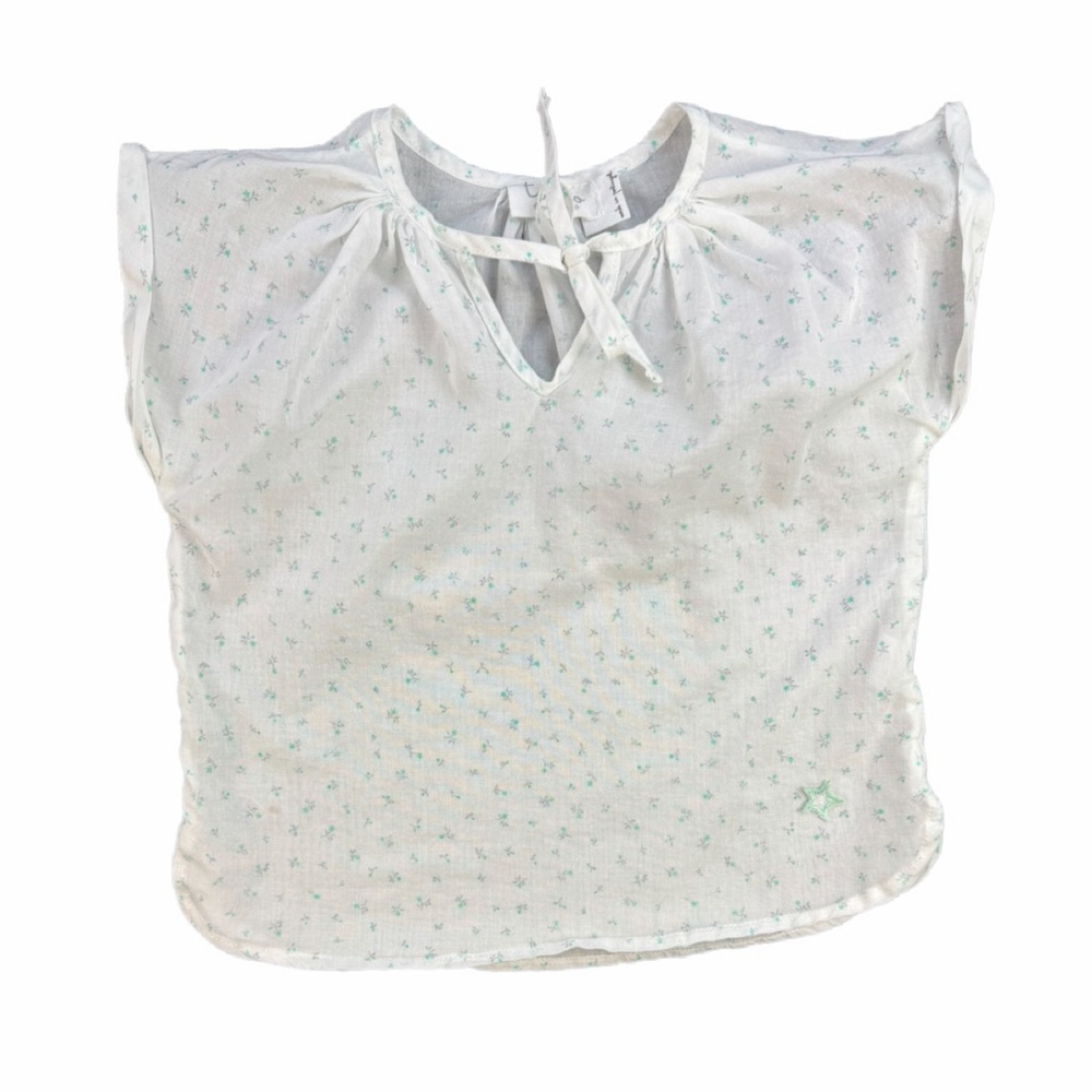 TOCOTO VINTAGE Cotton Sleeveless Floral Shirt- 18-24 Months